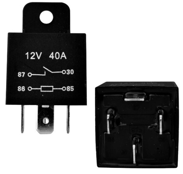 RELAY 12V 4P LUCES UNIVERSAL 40AMP GPM