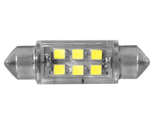 38 BOMBILLO FESTON T11X39MM 6 LED BLANCO 2835 SMD