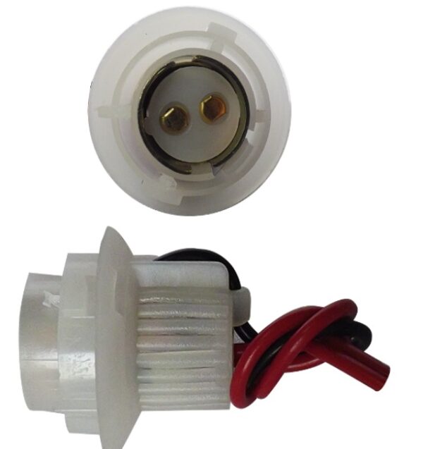 SOCKET BOMBILLO 1034 PLASTICO BLANCO 2 CONTACTOS