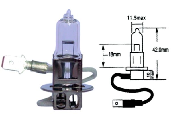 BOMBILLO HALOGENO H3 12V 100/90W ECONOMICO