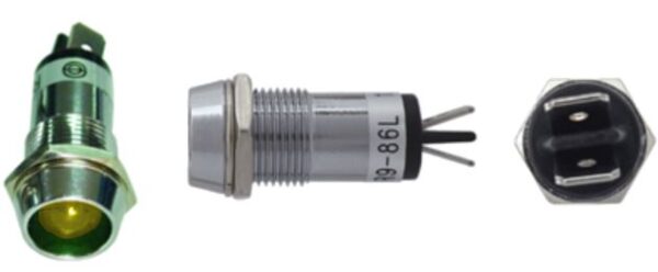 SWITCH PILOTO 12V TIPO LED ROJO METALICO