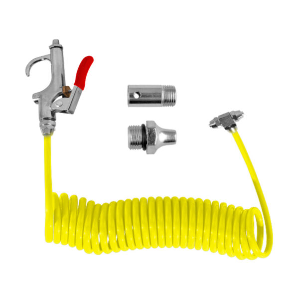 KIT PISTOLA DE SOPLADO DE AIRE MANGUERA AMARILLO 4