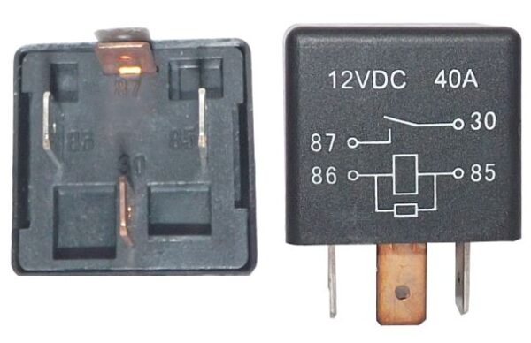 RELAY 12V 4P UNIVERSAL 40AMP CON RESISTENCIA