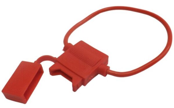 PORTAFUSIBLE ELECTRONICO ENCAUCHETADO ROJO AWG14