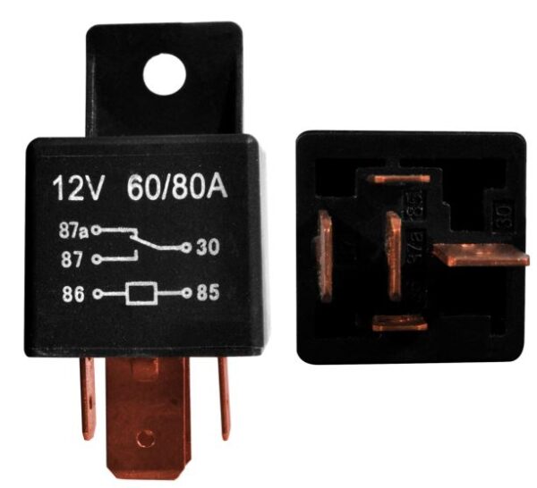 RELAY 12V 5P 60-80 AMPERIOS LUCES TIPO PESADO
