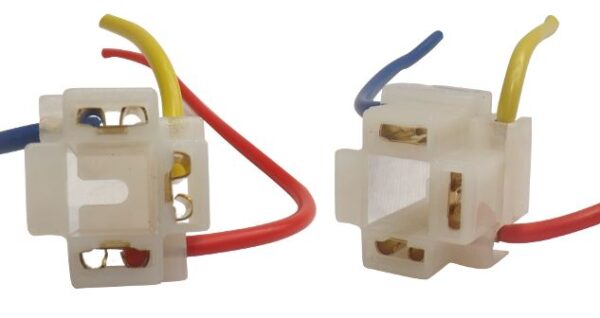 SOCKET BOMBILLO H4 CURVO BLANCO CON CABLE