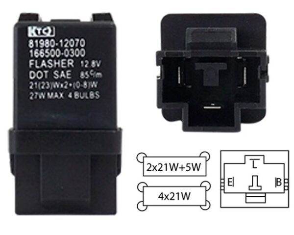 FLASHER 12V 3C TOYOTA LAND CRUISER-4RUNNER-RAV4 99