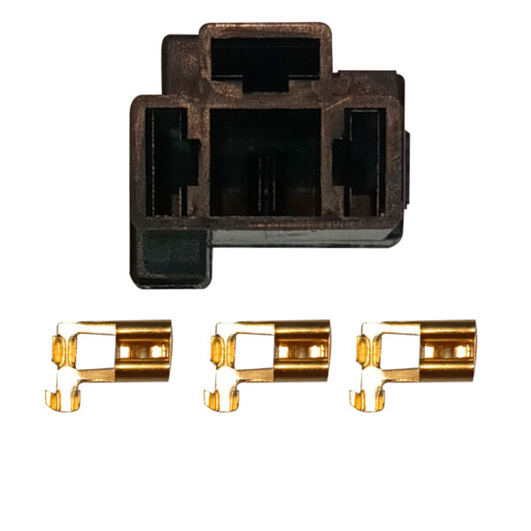 SOCKET BOMBILLO H4 PLASTICO CURVO SIN CABLE NEGRO