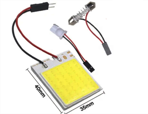 PLACA TECHO LED BLANCA 12V CON ACCESORIOS (40X35MM