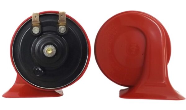 PITO 12V 90MM TIPO CORNETA ROJO CON RELAY (JGOX2)