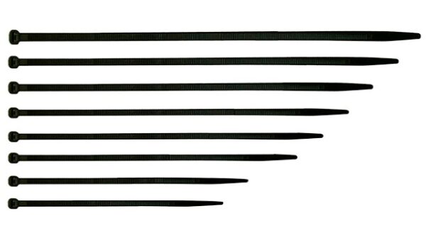 ABRAZADERA PLASTICA NEGRA 200X4.8MM PAQX100