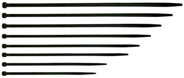 ABRAZADERA PLASTICA NEGRA 370X7.5MM GPM