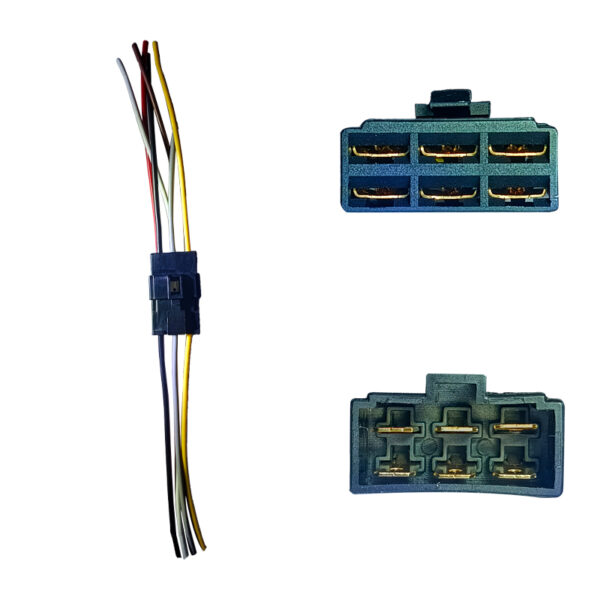 PACHA CONECTOR CON CABLE 6 VIAS MACHO-HEMBRA CABLE