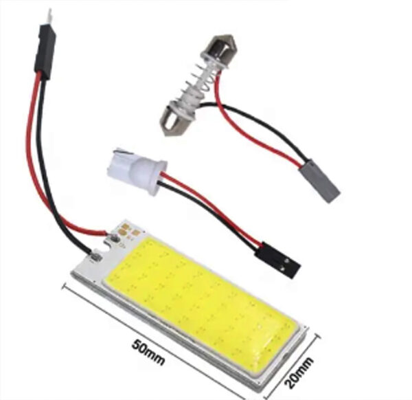 PLACA TECHO LED BLANCA 12V CON ACCESORIOS (50X20MM