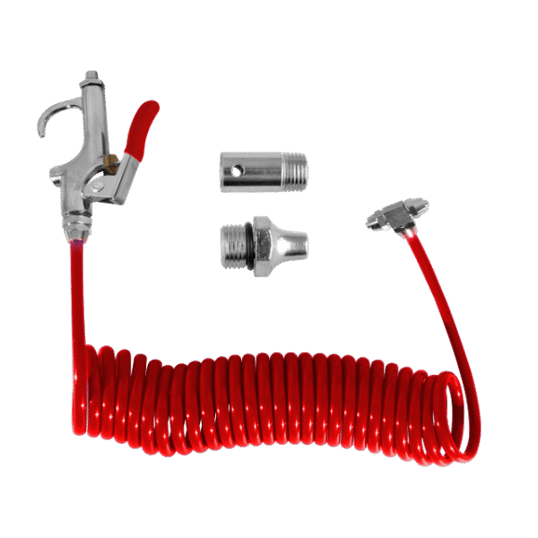 KIT PISTOLA DE SOPLADO DE AIRE MANGUERA ROJA 4.5MT