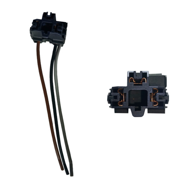 SOCKET BOMBILLO H4 PLASTICO CON SEGURO CURVO (CABL
