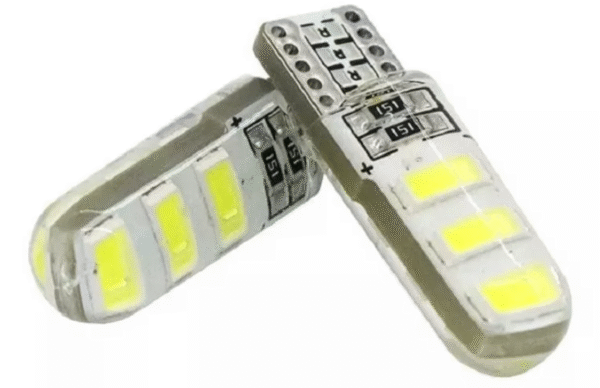 BOMBILLO T10 12V 158 LED SILICONA 20CHIP FIJO AZUL