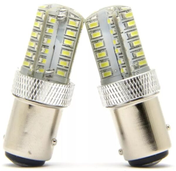 BOMBILLO 1157 24V LED 48LED SILICONA ROJO FLASH