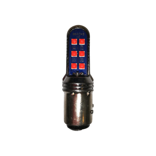 BOMBILLO LED 1034 12LED SMD ROJO 12-24V MV UND
