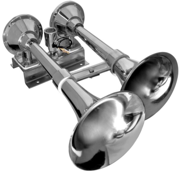 CORNETA TREN (2PCS HORIZONTAL) CON SOPORTE 395MMX3