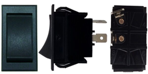 SWITCH 1 GOLPE 2 CONTACTOS TECLA NEGRA 4.3X2.5