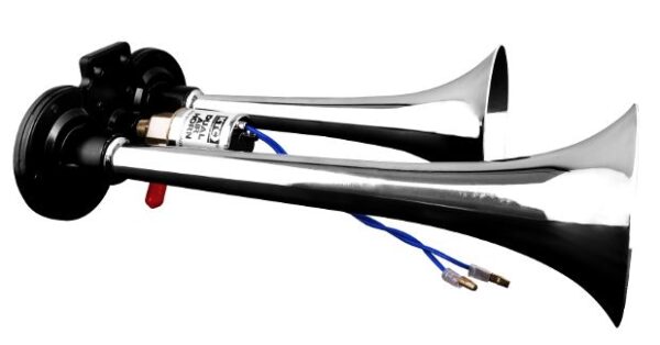 CORNETA DE AIRE DOBLE 19CM 25.5CM CON VALVULA 12V-
